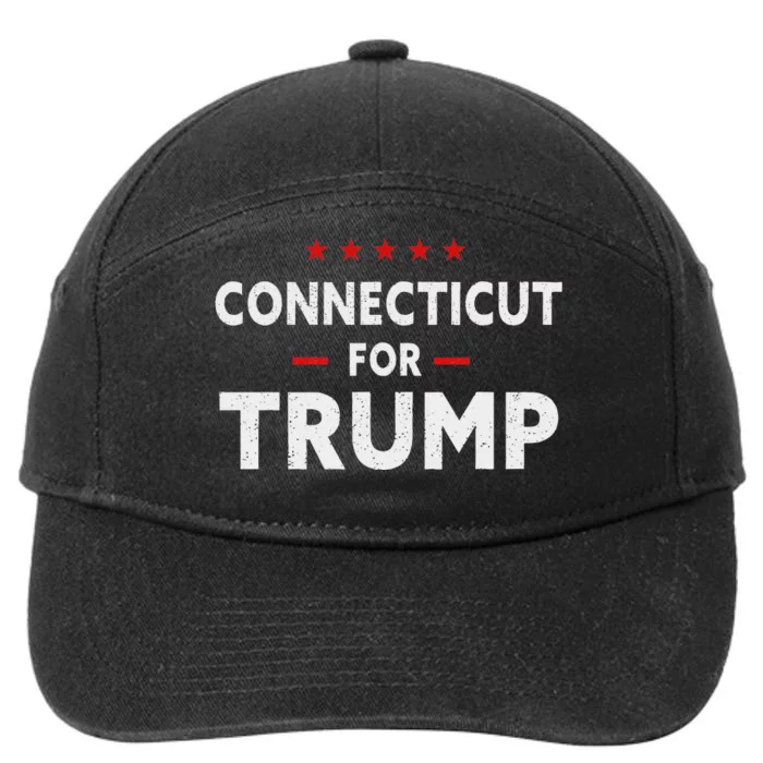 Connecticut For Trump 2024 47th President Of The Usa 7-Panel Snapback Hat