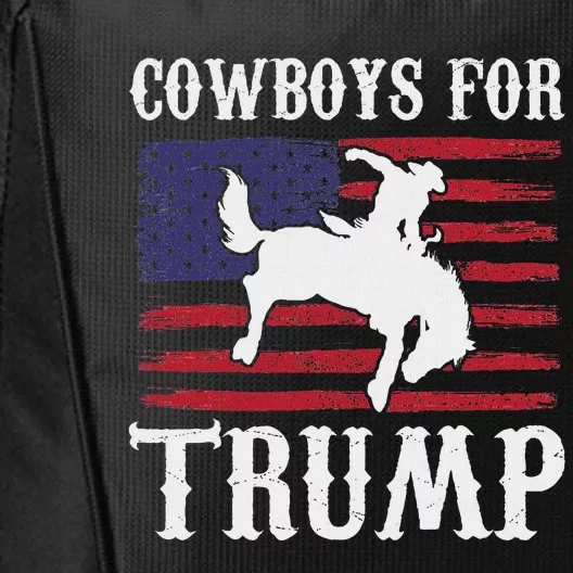 Cowboys For Trump: Western Trump Supporter Design City Backpack