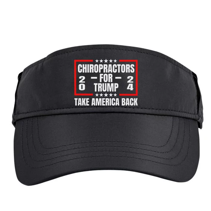 Chiropractors For Trump 2024: Take America Back Design Adult Drive Performance Visor