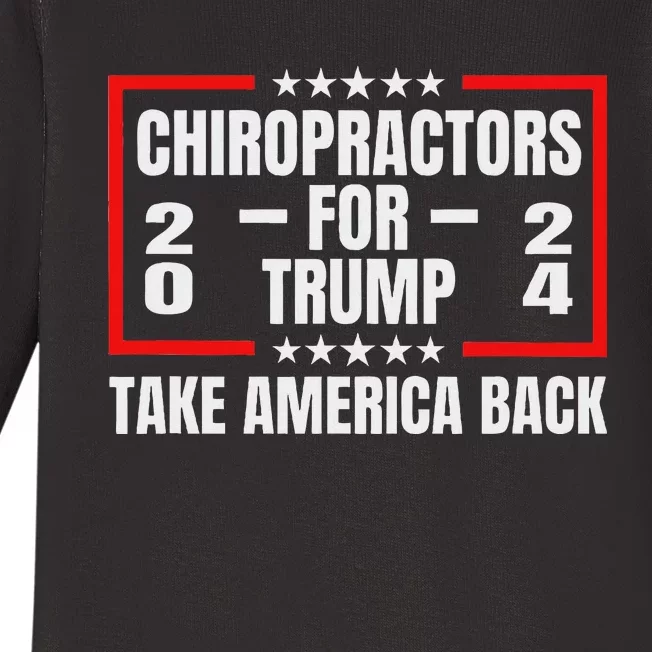 Chiropractors For Trump 2024: Take America Back Design Baby Long Sleeve Bodysuit