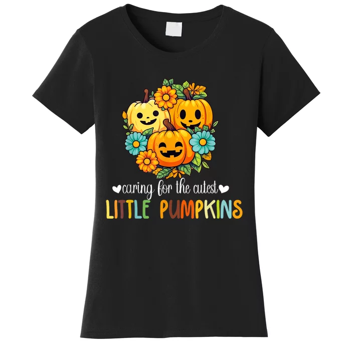 Caring For The Cutest Little Pumpkins Nurse Halloween Women's T-Shirt