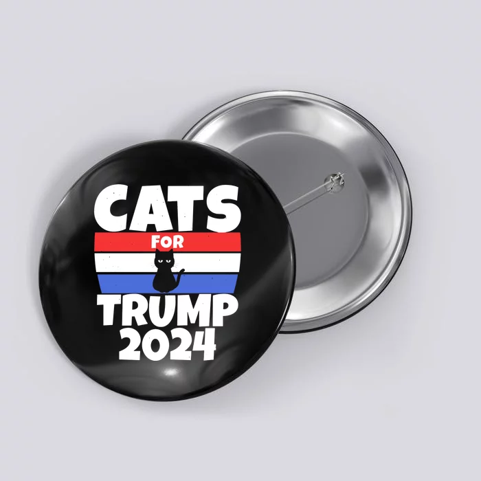 Cats For Trump 2024 Funny Button