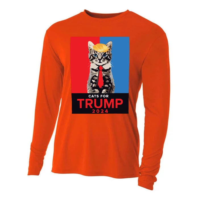 Cats For Trump 2024 Vance Trump 2024 Cooling Performance Long Sleeve Crew