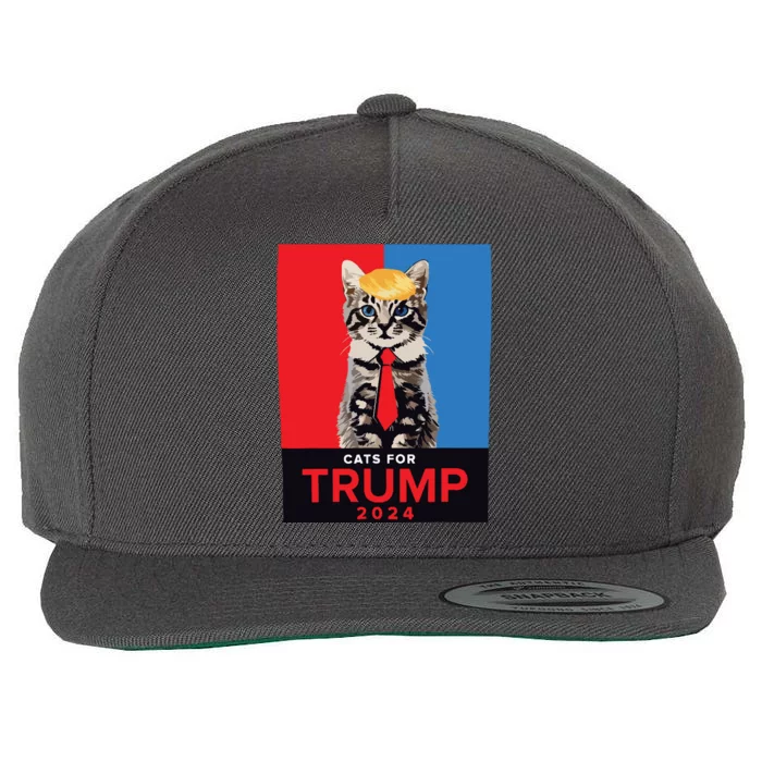 Cats For Trump 2024 Vance Trump 2024 Wool Snapback Cap