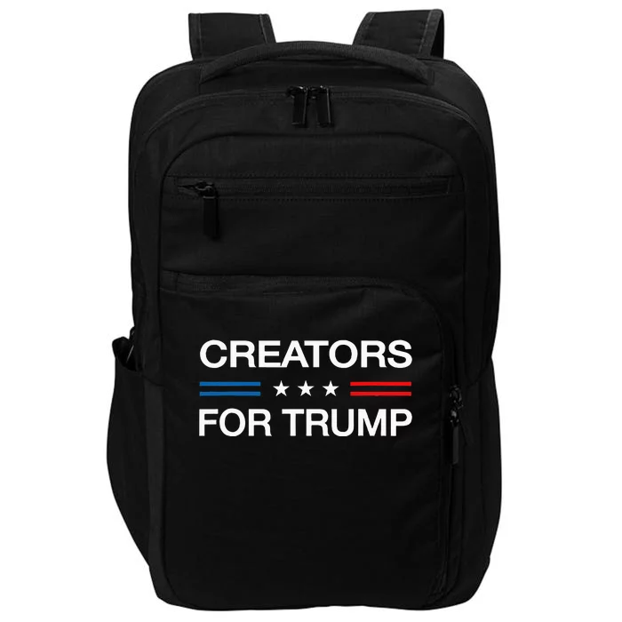 Creators For Trump 2024 Funny Election Content Creator Vote Impact Tech Backpack