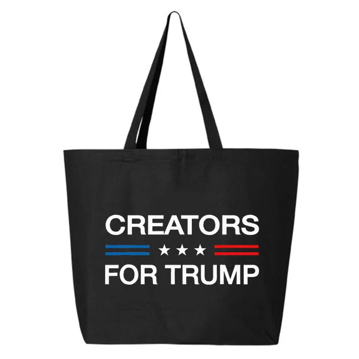 Creators For Trump 2024 Funny Election Content Creator Vote 25L Jumbo Tote