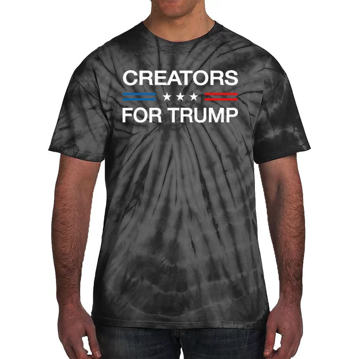 Creators For Trump 2024 Funny Election Content Creator Vote Tie-Dye T-Shirt