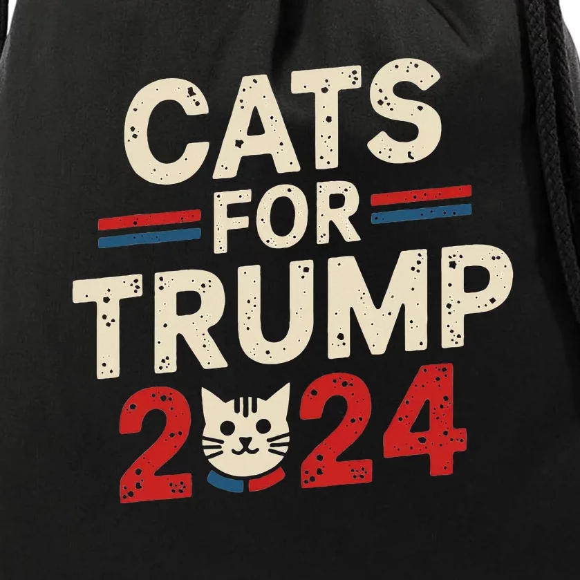 Cats For Trump Funny Election Drawstring Bag