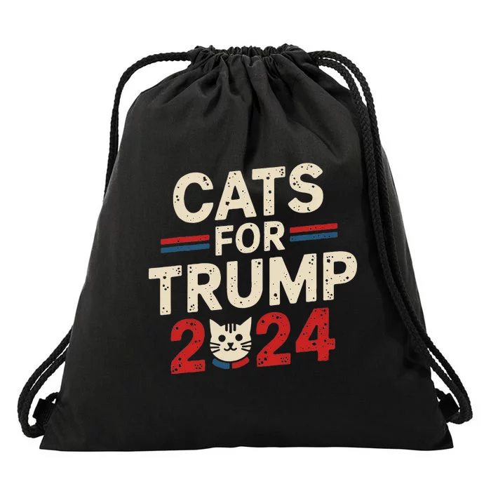 Cats For Trump Funny Election Drawstring Bag