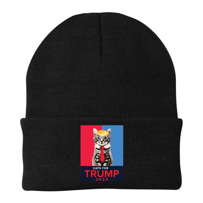 Cats For Trump 2024 Funny Vance Trump Knit Cap Winter Beanie