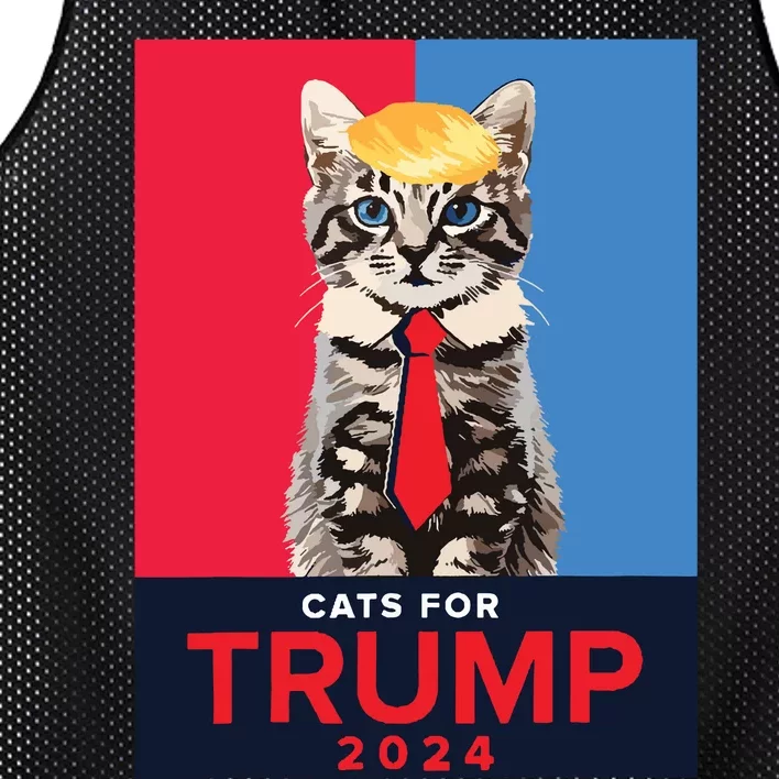 Cats For Trump 2024 Funny Vance Trump Mesh Reversible Basketball Jersey Tank