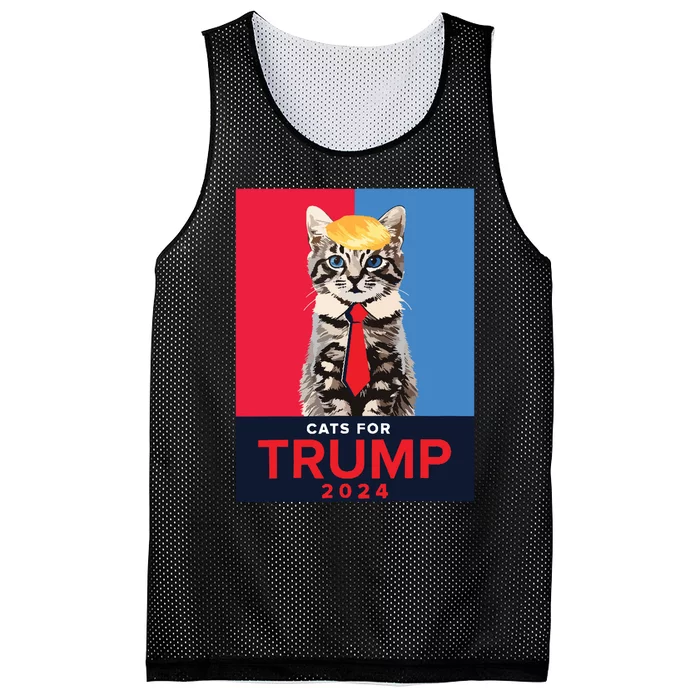 Cats For Trump 2024 Funny Vance Trump Mesh Reversible Basketball Jersey Tank