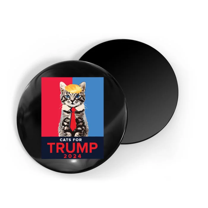 Cats For Trump 2024 Funny Vance Trump Magnet