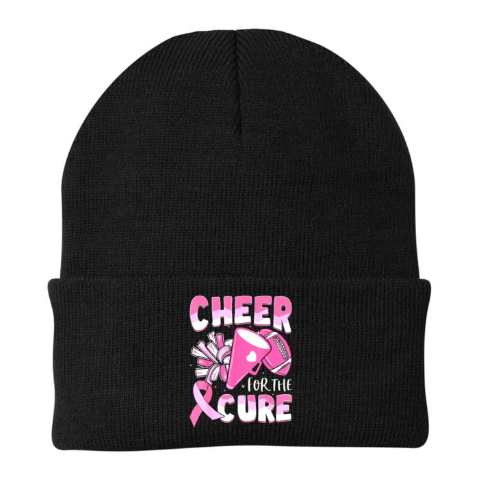 Cheer For The Cure Football Breast Cancer Awareness Gift Knit Cap Winter Beanie