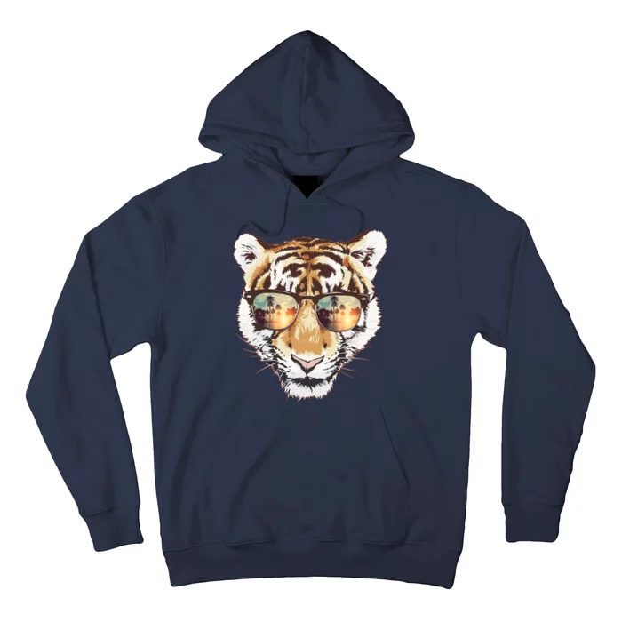 Cool Funny Tiger Tropical Sunglasses Hoodie