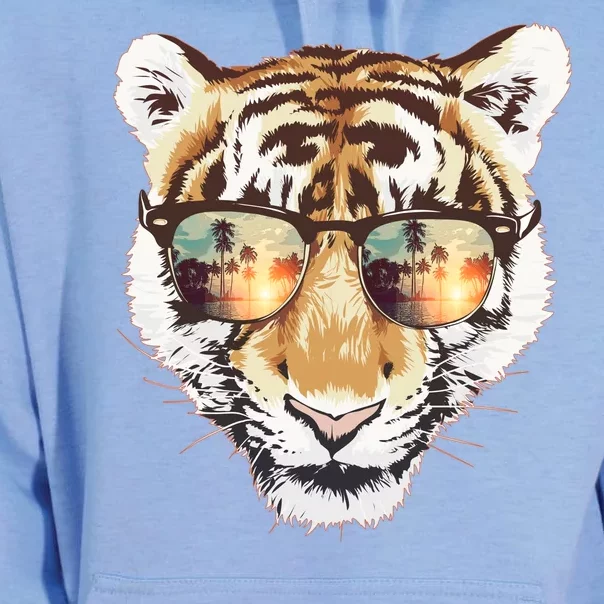 Cool Funny Tiger Tropical Sunglasses Unisex Surf Hoodie