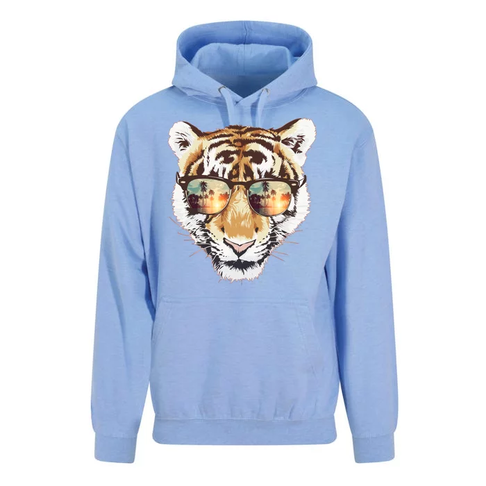 Cool Funny Tiger Tropical Sunglasses Unisex Surf Hoodie