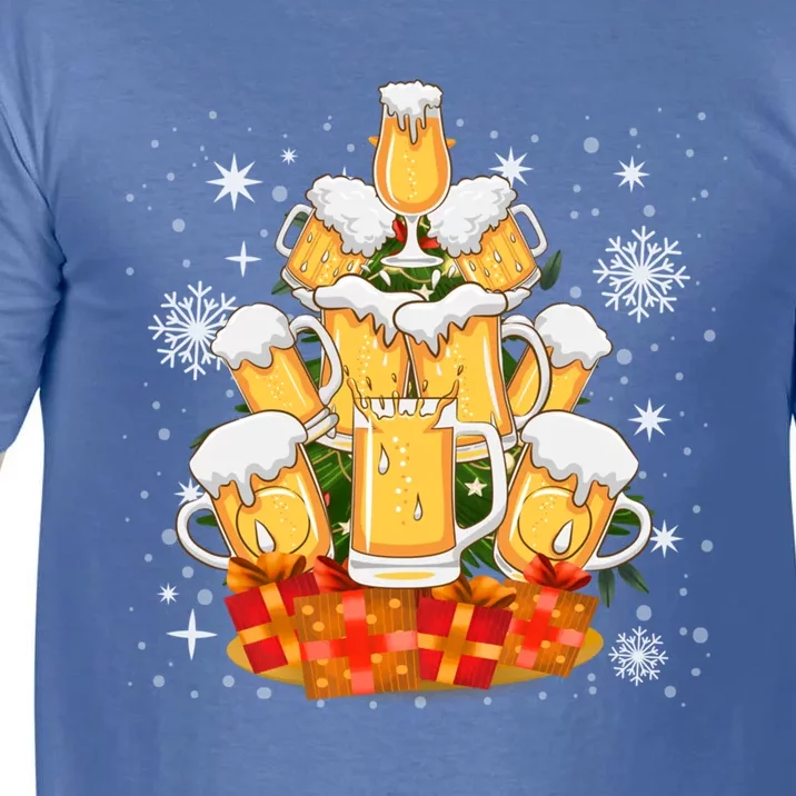 Christmas Fir Tree With Beer Ugly Xmas Beer Gift Comfort Colors T-Shirt