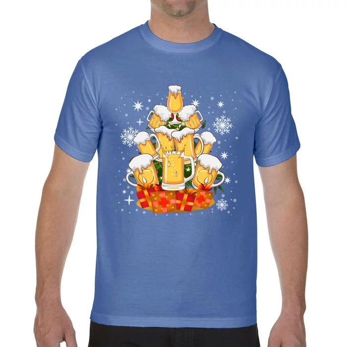 Christmas Fir Tree With Beer Ugly Xmas Beer Gift Comfort Colors T-Shirt