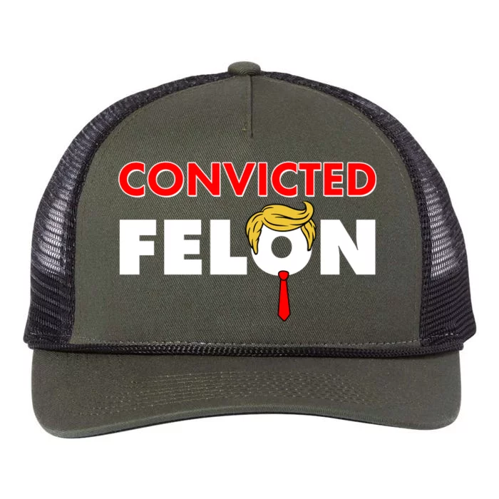 Convicted Felon Trump Retro Rope Trucker Hat Cap