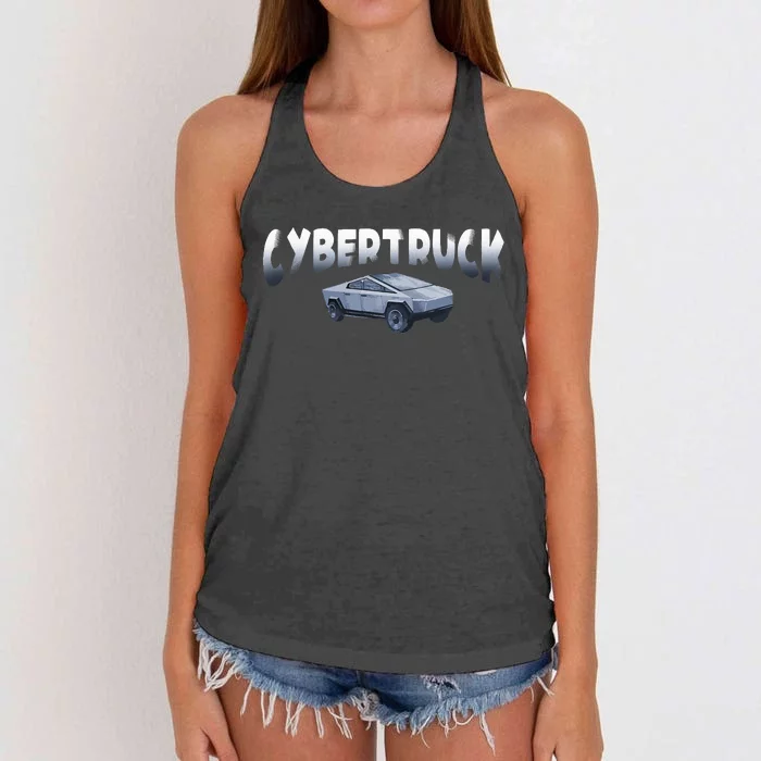 Cybertrucks Futuristic Truck Fans Car Lovers Auto Mechanic Women's Knotted Racerback Tank