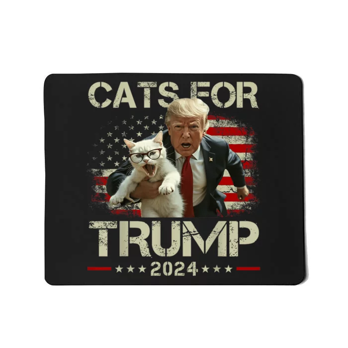 Cats For Trump 2024 Funny Vote For Trump Cats 2024 Mousepad