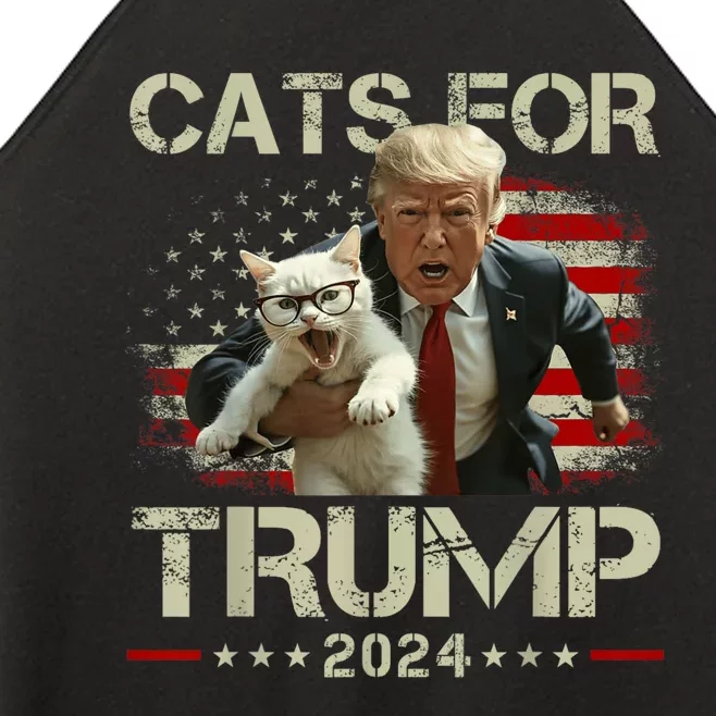 Cats For Trump 2024 Funny Vote For Trump Cats 2024 Women’s Perfect Tri Rocker Tank