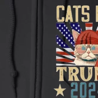 Cat For Trump 2024 Full Zip Hoodie