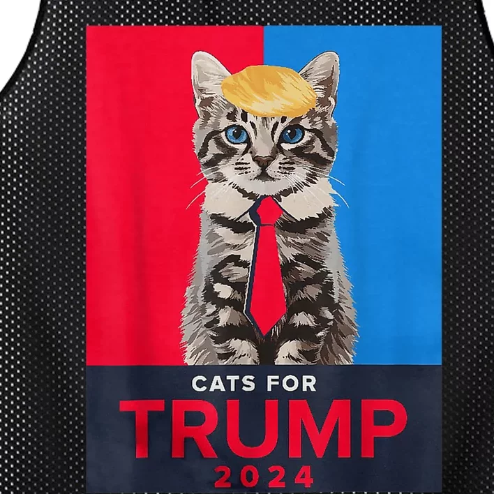 Cats For Trump 2024 Funny For Vance Trump Mesh Reversible Basketball Jersey Tank