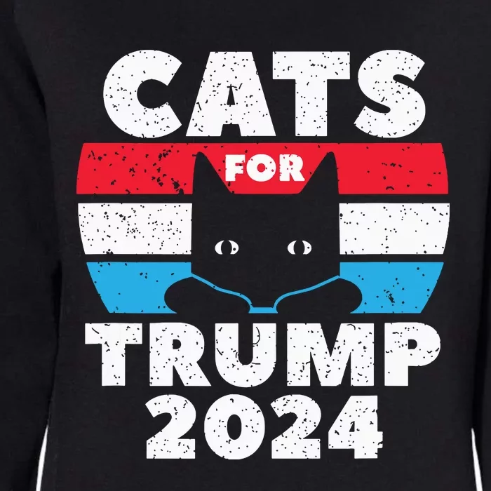 Cats For Trump 2024 Election Womens California Wash Sweatshirt