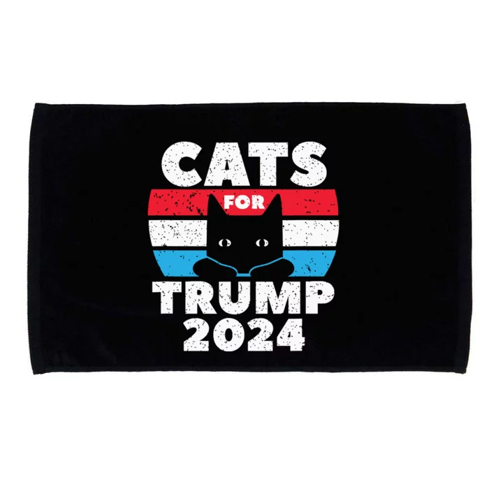 Cats For Trump 2024 Election Microfiber Hand Towel