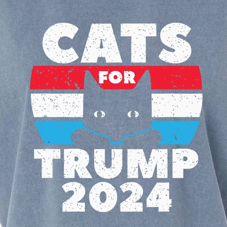 Cats For Trump 2024 Election Garment-Dyed Women's Muscle Tee