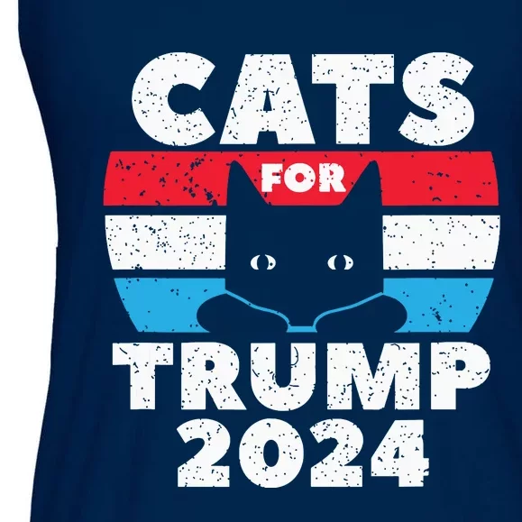 Cats For Trump 2024 Election Ladies Essential Flowy Tank