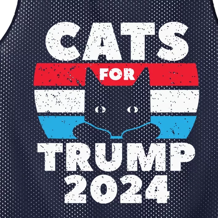 Cats For Trump 2024 Election Mesh Reversible Basketball Jersey Tank