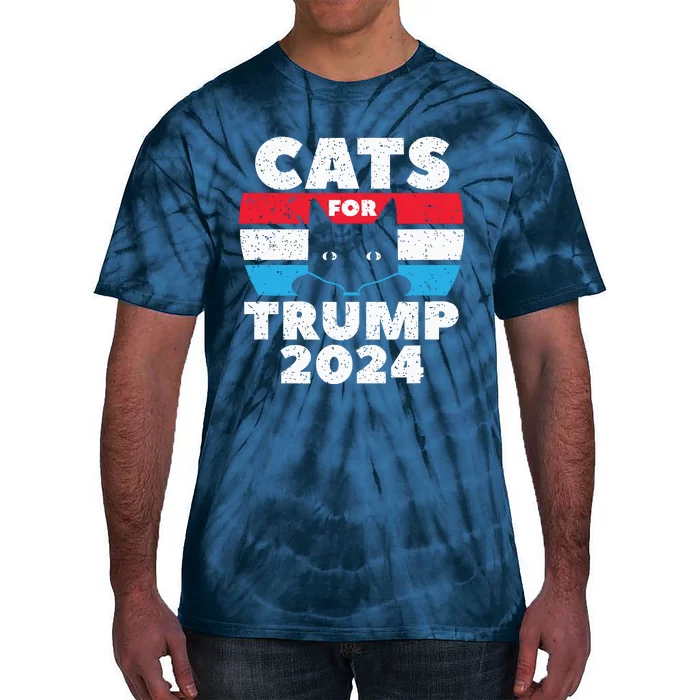 Cats For Trump 2024 Election Tie-Dye T-Shirt