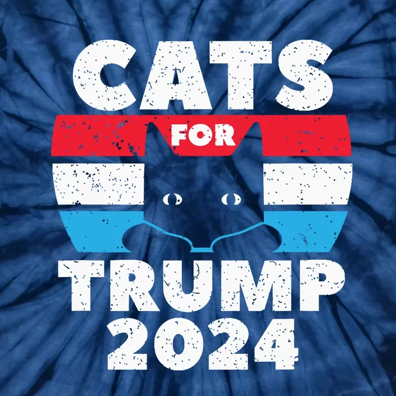 Cats For Trump 2024 Election Tie-Dye T-Shirt