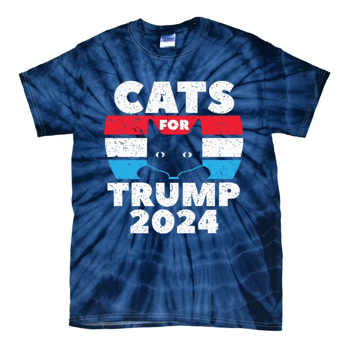 Cats For Trump 2024 Election Tie-Dye T-Shirt