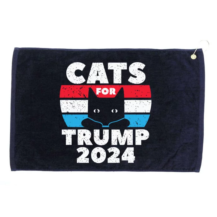 Cats For Trump 2024 Election Grommeted Golf Towel