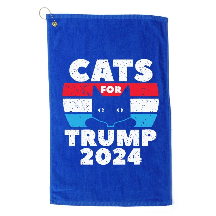 Cats For Trump 2024 Election Platinum Collection Golf Towel