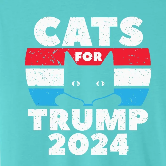 Cats For Trump 2024 Election ChromaSoft Performance T-Shirt