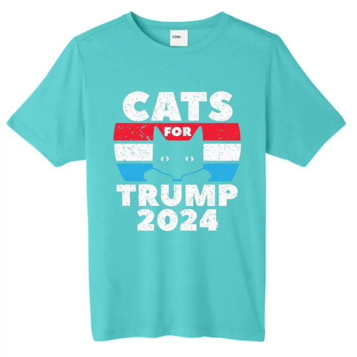 Cats For Trump 2024 Election ChromaSoft Performance T-Shirt