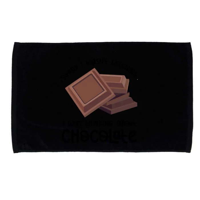 Cocoa Fan Thinking About Chocolate Funny Saying Gift Microfiber Hand Towel