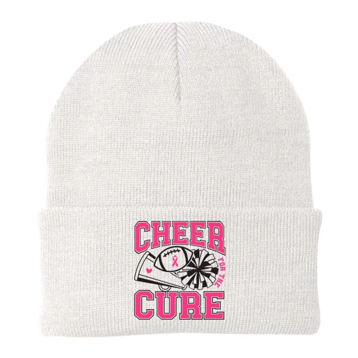 Cheer For The Cure Breast Cancer Football And Cheer Knit Cap Winter Beanie