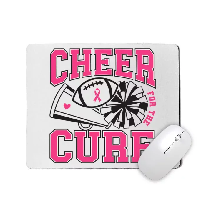 Cheer For The Cure Breast Cancer Football And Cheer Mousepad