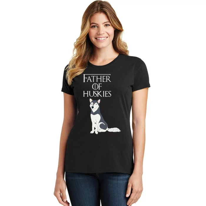 Cute Funny & Unique Siberian Husky Dog Dad & Gift Women's T-Shirt