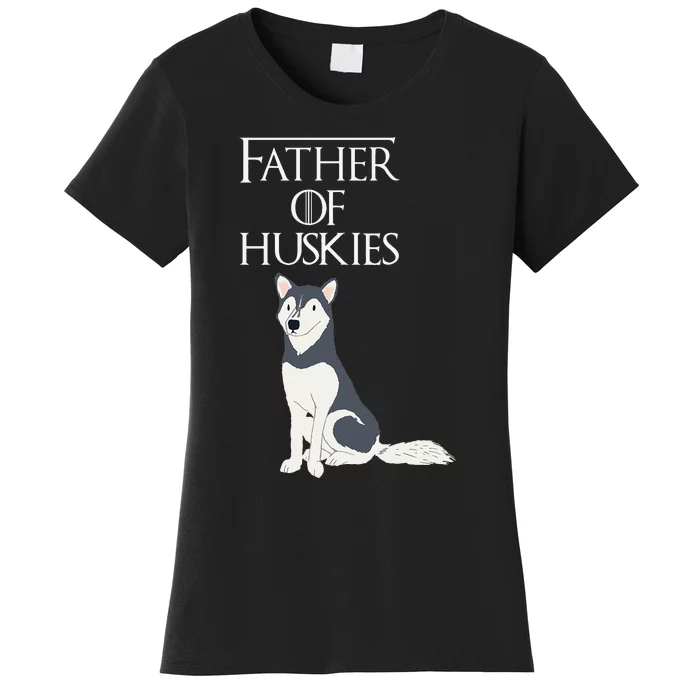 Cute Funny & Unique Siberian Husky Dog Dad & Gift Women's T-Shirt