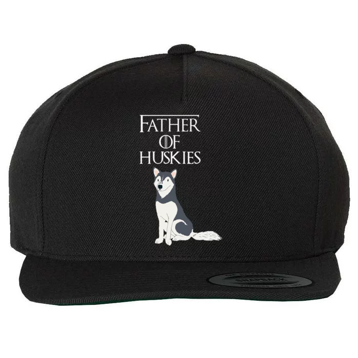 Cute Funny & Unique Siberian Husky Dog Dad & Gift Wool Snapback Cap