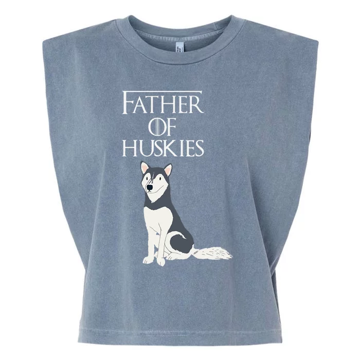 Cute Funny & Unique Siberian Husky Dog Dad & Gift Garment-Dyed Women's Muscle Tee