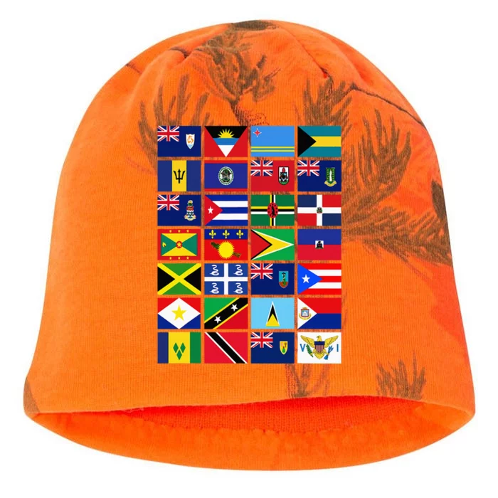 Caribbean Flags Unity Pride Souvenir Geography Gift Kati - Camo Knit Beanie