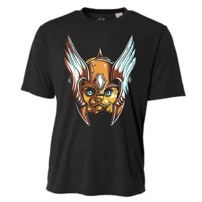 Cute Funny & Unique Cat & Viking Lover & Gift Cooling Performance Crew T-Shirt